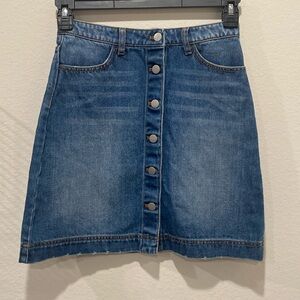 NWT Button Front Denim Skirt